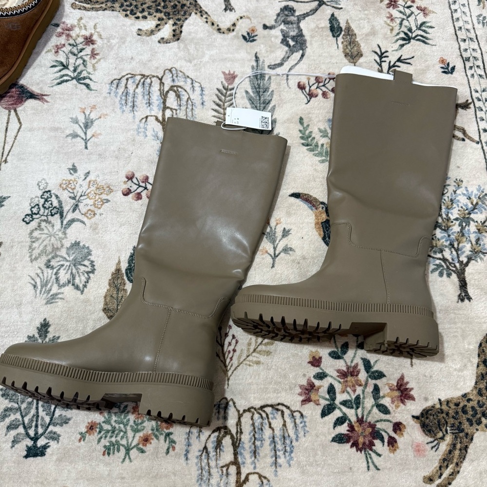 H&M Women's Taupe Knee-High Boots size 9 NWT - Picture 3 of 5